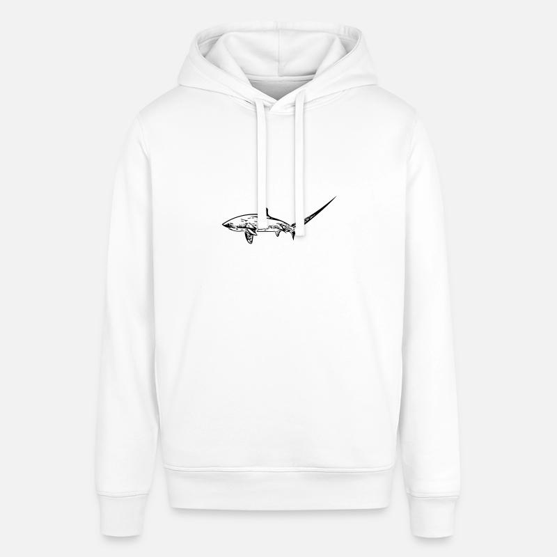 Requin renard élégant - Sweat à capuche SOUNDER Stanley/Stella Unisexe - blanc