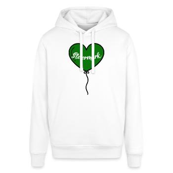 Steiermark Herz Luftballon - Stanley/Stella Unisex Hoodie SOUNDER - Weiß - Vorne - Alina (178cm) & Michal (187cm)