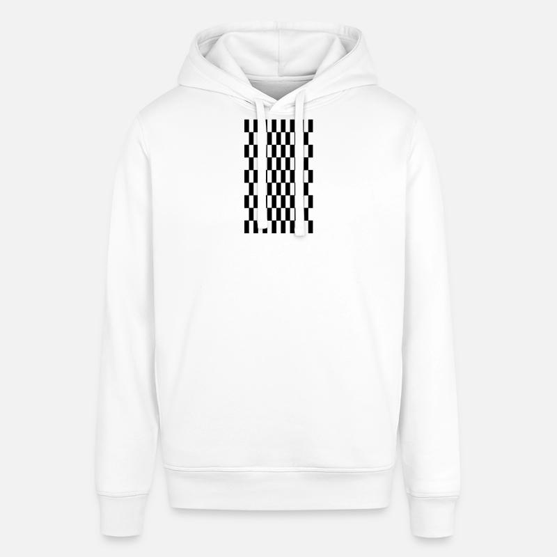 quadrillé pattern black white - Sweat à capuche SOUNDER Stanley/Stella Unisexe - blanc