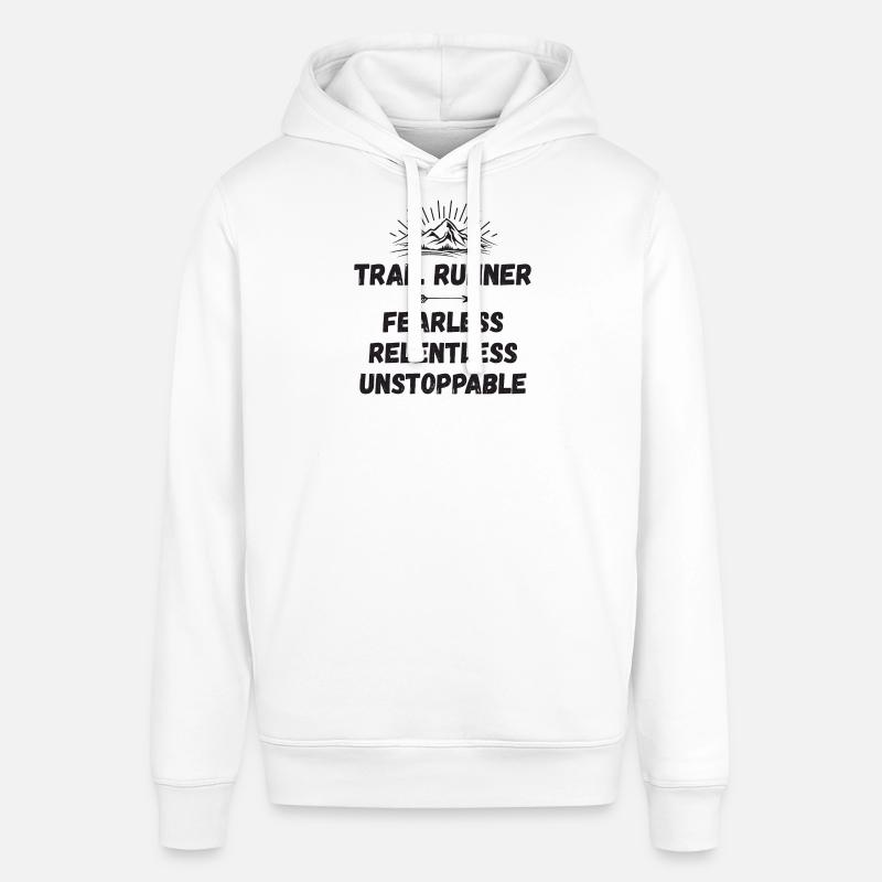 Trail Runner - Intrépide. Implacable. Imparable. - Sweat à capuche SOUNDER Stanley/Stella Unisexe - blanc