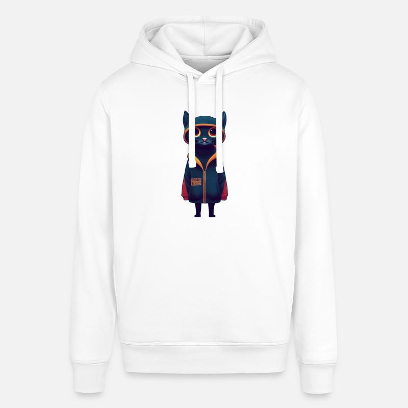 Chat avec pull - Sweat à capuche SOUNDER Stanley/Stella Unisexe - blanc