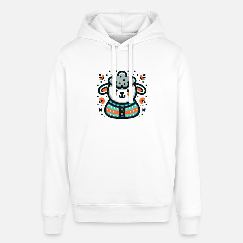 Süßes Schaf im Pullover - Stanley/Stella Unisex Hoodie SOUNDER - Weiß