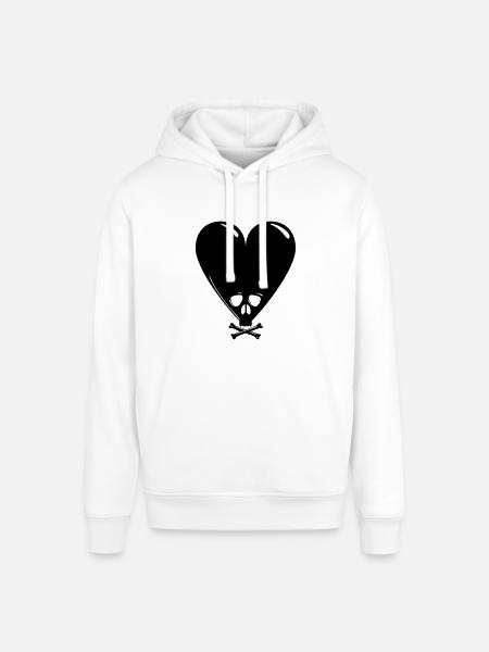 Black Valentine - Stanley/Stella SOUNDER Unisex Hoodie - white