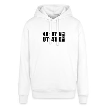 Rennes Koordinaten - Stanley/Stella Unisex Hoodie SOUNDER - Weiß - Vorne - Alina (178cm) & Michal (187cm)