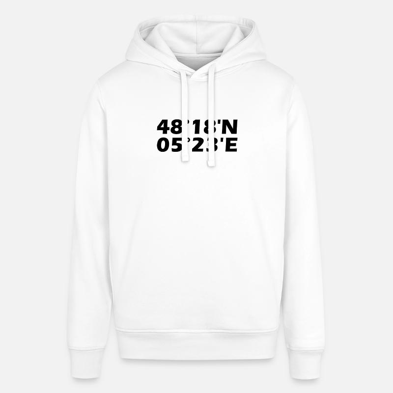 Coordonnées de Marseille - Sweat à capuche SOUNDER Stanley/Stella Unisexe - blanc