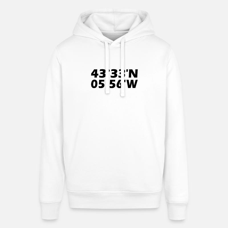 Coordonnées d’Avilés - Sweat à capuche SOUNDER Stanley/Stella Unisexe - blanc