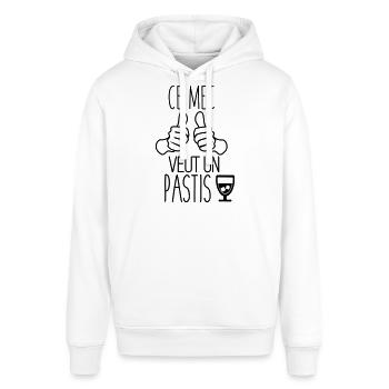 Ce mec veut un pastis humour citations alcool - Sweat à capuche SOUNDER Stanley/Stella Unisexe - blanc - Devant - Alina (178cm) & Michal (187cm)