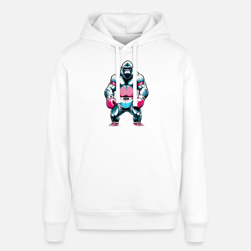 Boxe Boxeur Gorille - Sweat à capuche SOUNDER Stanley/Stella Unisexe - blanc