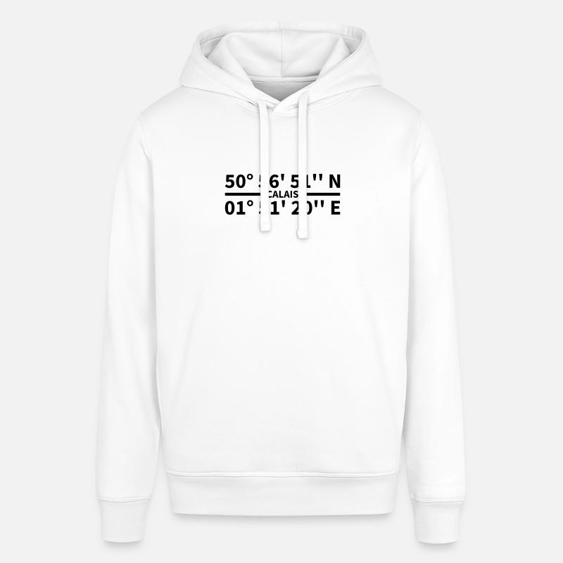Coordonnées de Calais - Sweat à capuche SOUNDER Stanley/Stella Unisexe - blanc