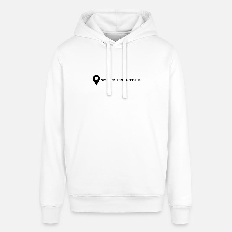 Coordonnées Francfort-sur-l’Oder - Sweat à capuche SOUNDER Stanley/Stella Unisexe - blanc