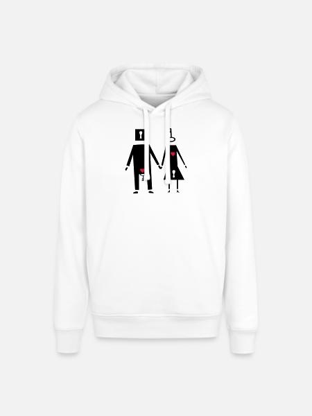 par par sjovt - Stanley/Stella SOUNDER unisex hoodie - hvid
