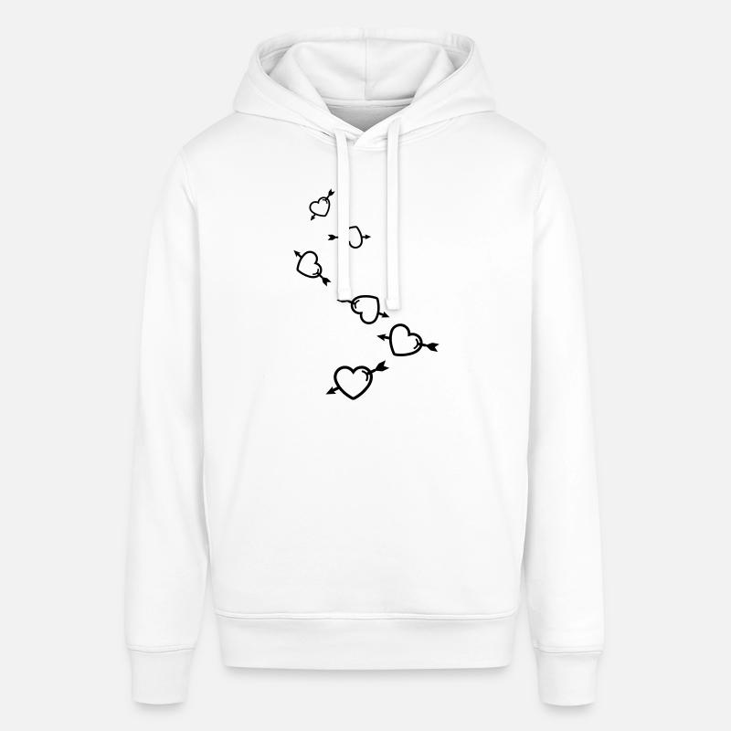 Flèche du symbole du cœur - Sweat à capuche SOUNDER Stanley/Stella Unisexe - blanc