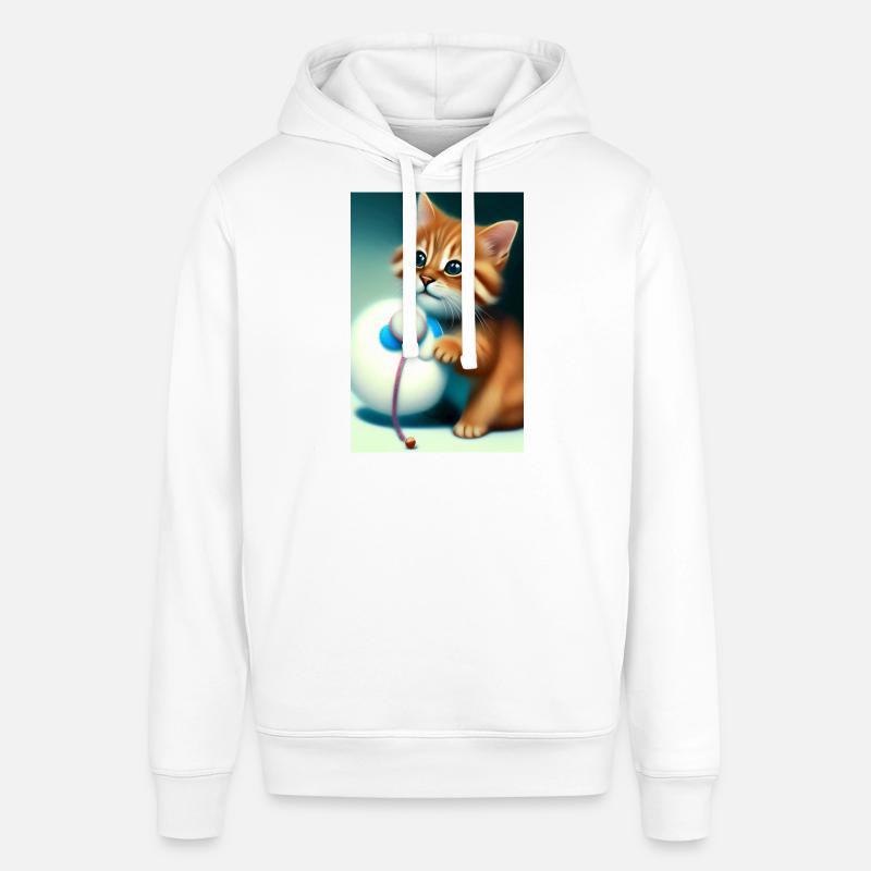 Petit bébé chat mignon - Sweat à capuche SOUNDER Stanley/Stella Unisexe - blanc