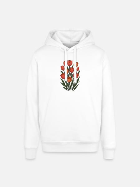 Tulips - Stanley/Stella SOUNDER Unisex Hoodie - white