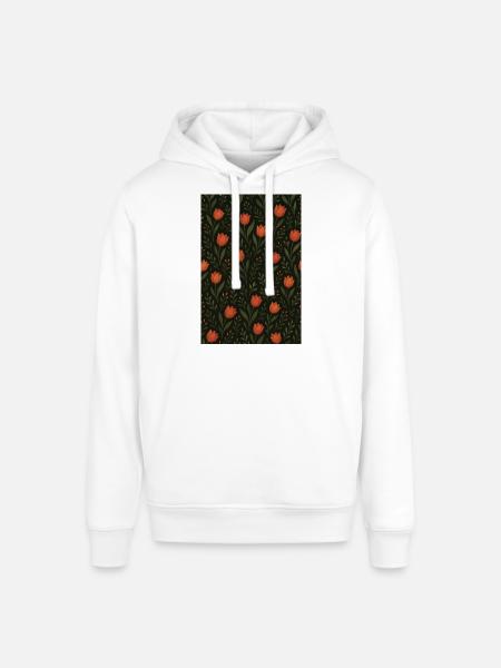 Tulip Pattern - Stanley/Stella SOUNDER Unisex Hoodie - white