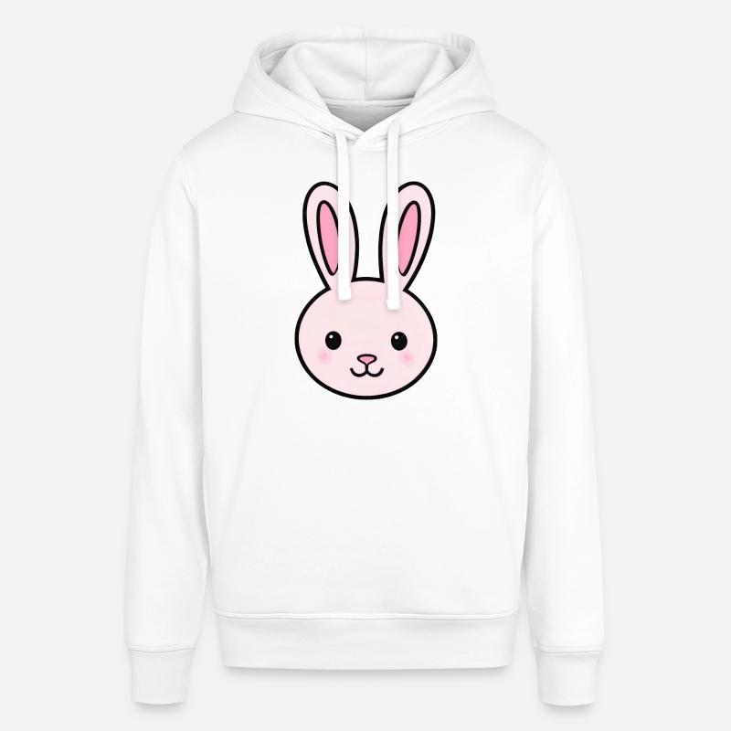 Logo de lapin de dessin animé - Sweat à capuche SOUNDER Stanley/Stella Unisexe - blanc