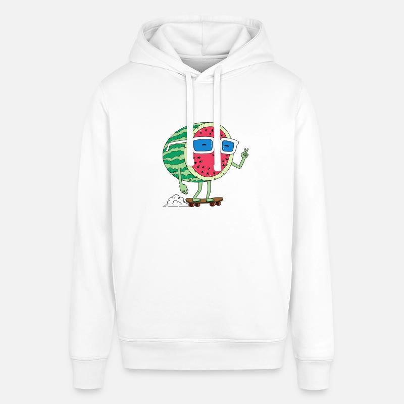 Pastèque et été - Sweat à capuche SOUNDER Stanley/Stella Unisexe - blanc