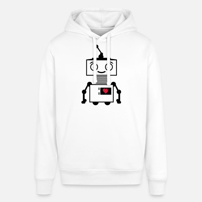 roboter_herz_2 - Sweat à capuche SOUNDER Stanley/Stella Unisexe - blanc