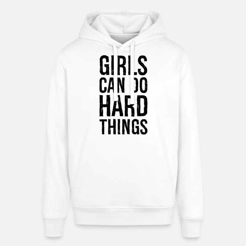 Mädchen können harte Dinge tun - Stanley/Stella Unisex Hoodie SOUNDER - Weiß