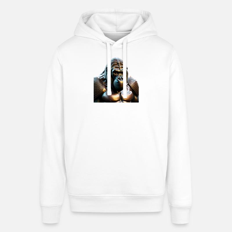 Le gorille de bronze - Sweat à capuche SOUNDER Stanley/Stella Unisexe - blanc
