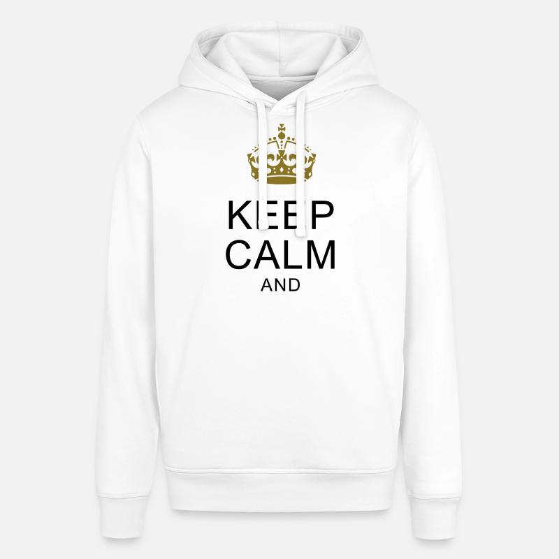 KEEP-CALM-SHIRTS.com ... Dein Text ARIAL - Stanley/Stella Unisex Hoodie SOUNDER - Weiß