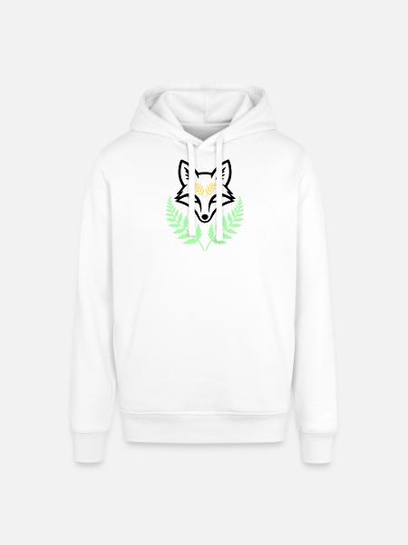 Fuchs Farn Pastell Wald Logo - Stanley/Stella Unisex Hoodie SOUNDER - Weiß