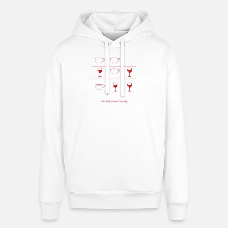 Kaffee oder Wein englisch - Stanley/Stella Unisex Hoodie SOUNDER - Weiß