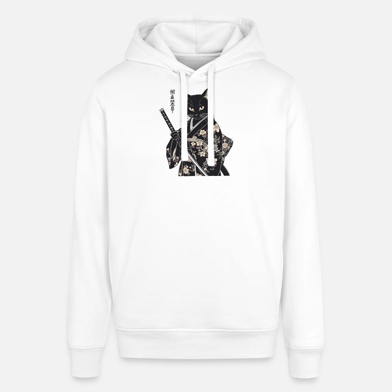 Chat samouraï – Style japonais moderne - Sweat à capuche SOUNDER Stanley/Stella Unisexe - blanc