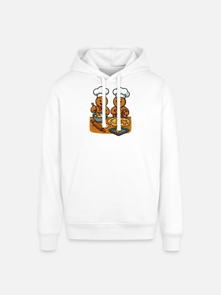 Weihnachtsbäckerei Lebkuchenmann Cartoon - Stanley/Stella Unisex Hoodie SOUNDER - Weiß
