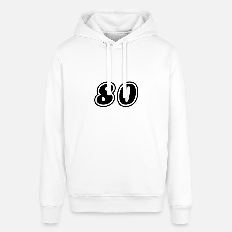 Symbole de nombre 80 - Sweat à capuche SOUNDER Stanley/Stella Unisexe - blanc