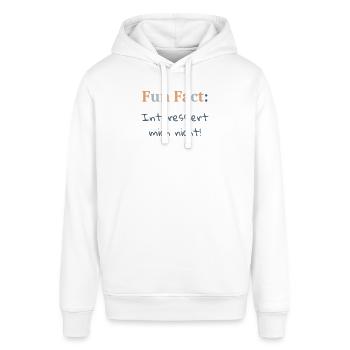 Fun Fact: Interessiert mich nicht - Stanley/Stella Unisex Hoodie SOUNDER - Weiß - Vorne - Alina (178cm) & Michal (187cm)