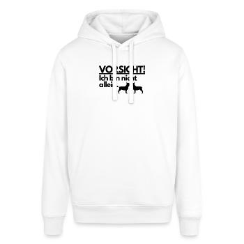 VORSICHT! - Stanley/Stella Unisex Hoodie SOUNDER - Weiß - Vorne - Alina (178cm) & Michal (187cm)