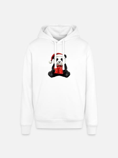 Panda Christmas - Stanley/Stella SOUNDER Unisex Hoodie - white