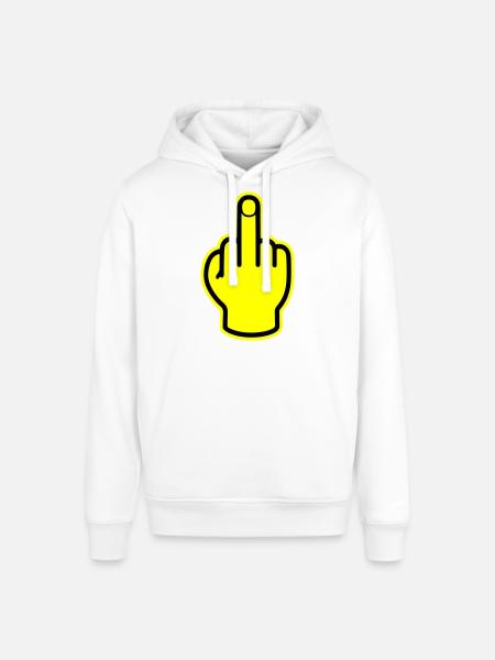 Middle Finger Hand Provocative - Stanley/Stella SOUNDER Unisex Hoodie - white
