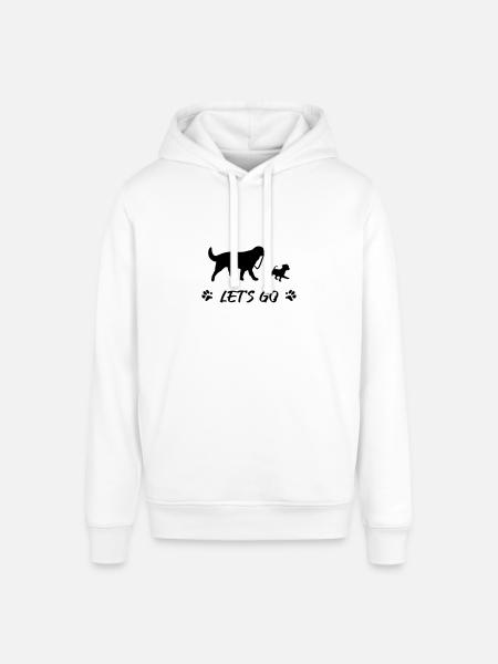 Hunde beim Gassi gehen - Stanley/Stella Unisex Hoodie SOUNDER - Weiß