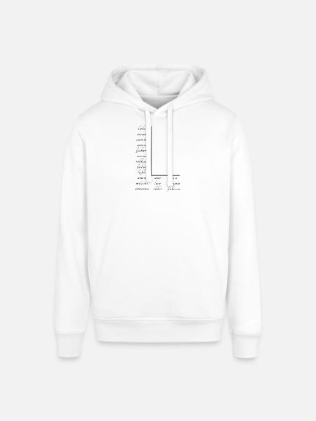 Love on many different languages - Stanley/Stella SOUNDER Unisex Hoodie - white