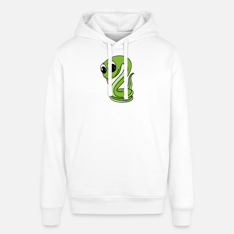 Serpent vert mignon - Sweat à capuche SOUNDER Stanley/Stella Unisexe - blanc