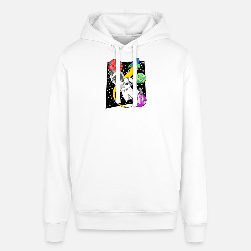 Motif d’astronaute dans l’espace - Sweat à capuche SOUNDER Stanley/Stella Unisexe - blanc