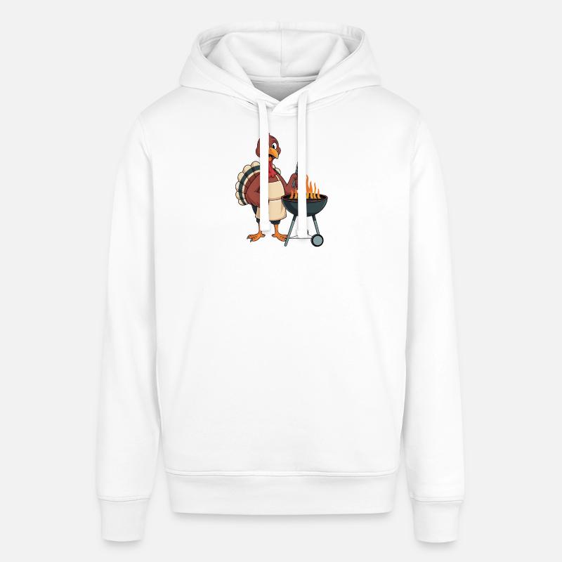 Conception amusante de grillade de dinde - Sweat à capuche SOUNDER Stanley/Stella Unisexe - blanc
