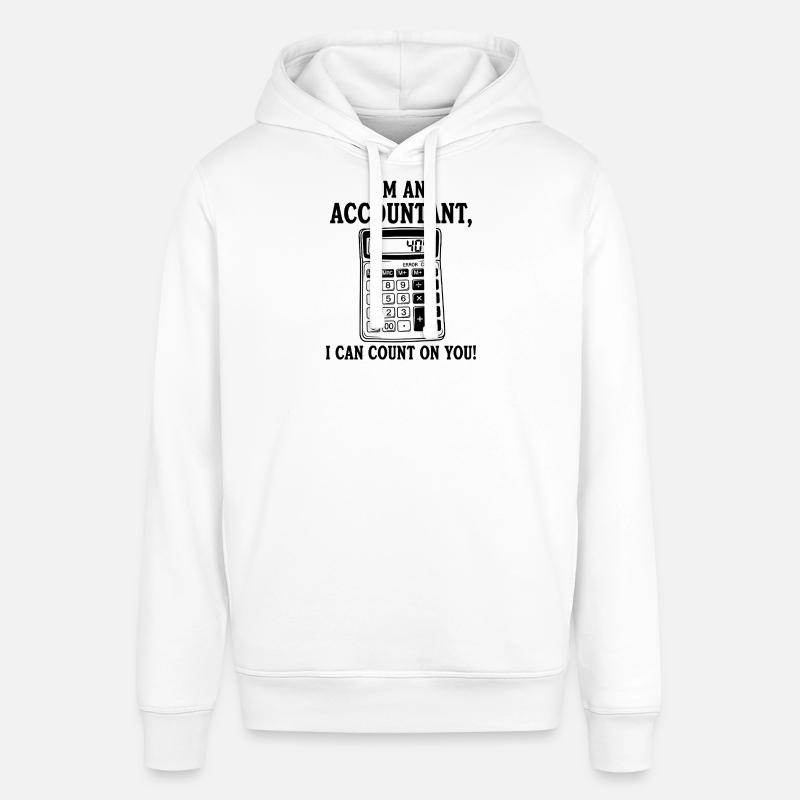 Graphique du comptable Comptez sur vous - Sweat à capuche SOUNDER Stanley/Stella Unisexe - blanc