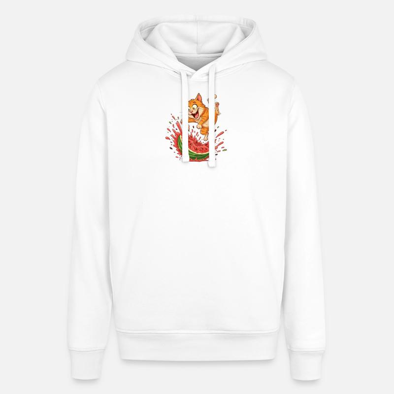 Fritzers de pastèque d’été Chats - Sweat à capuche SOUNDER Stanley/Stella Unisexe - blanc