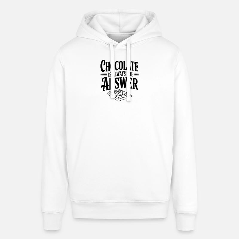 Le chocolat est toujours la solution - Sweat à capuche SOUNDER Stanley/Stella Unisexe - blanc