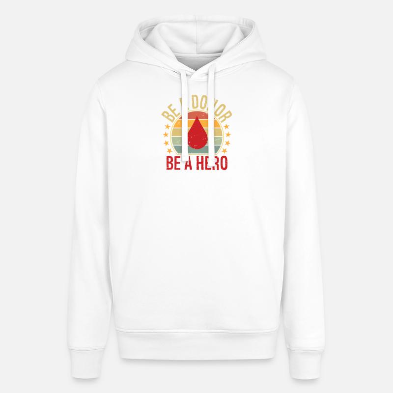 Sei ein Spender Sei ein Held - Stanley/Stella Unisex Hoodie SOUNDER - Weiß