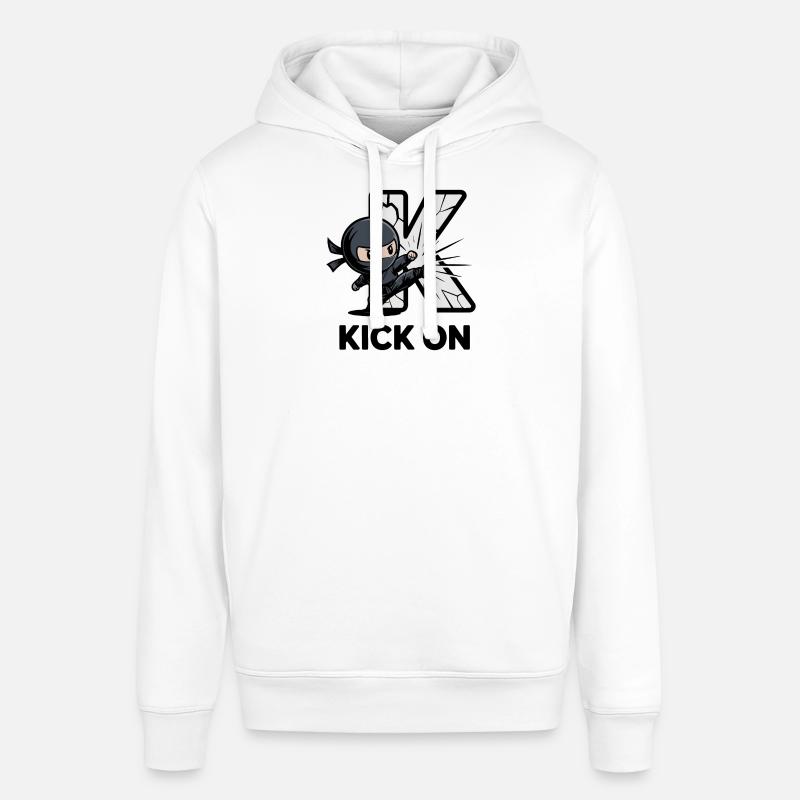 Ninja Kick Through K Logo - Sweat à capuche SOUNDER Stanley/Stella Unisexe - blanc