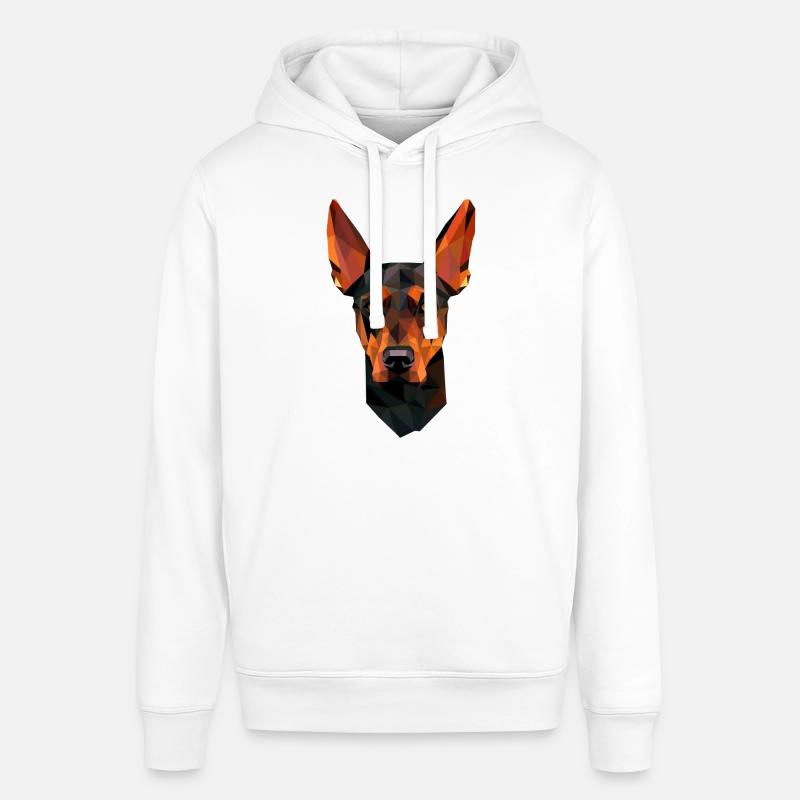 Polygone de Doberman Chien - Sweat à capuche SOUNDER Stanley/Stella Unisexe - blanc