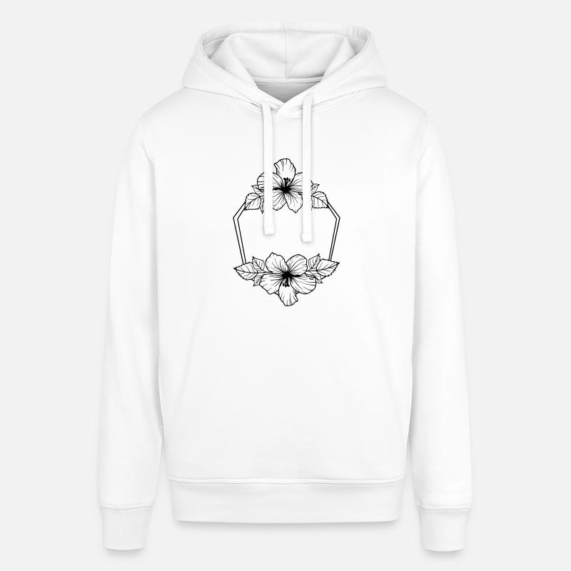 Hibiscus Boho Fleur 8 - Sweat à capuche SOUNDER Stanley/Stella Unisexe - blanc