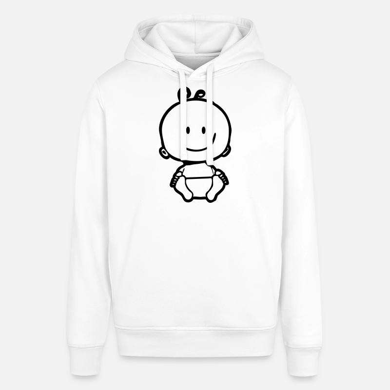 Pictogramme de Bébé - Sweat à capuche SOUNDER Stanley/Stella Unisexe - blanc