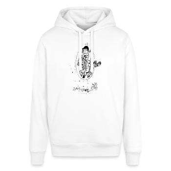 Thelwell Pony springt Springseil - Stanley/Stella Unisex Hoodie SOUNDER - Weiß - Vorne - Alina (178cm) & Michal (187cm)
