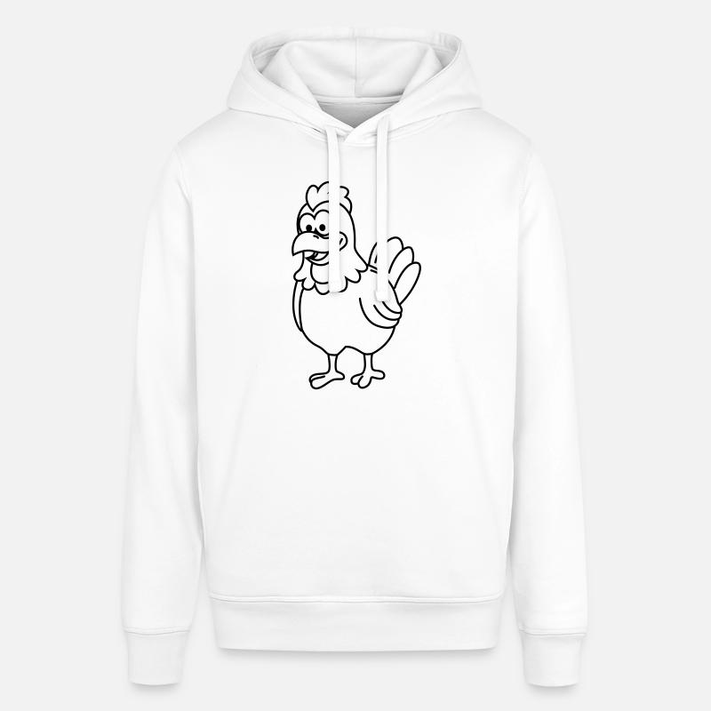 Poulet Comic Animal - Sweat à capuche SOUNDER Stanley/Stella Unisexe - blanc