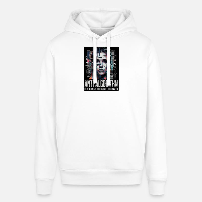 Anti Algorithme - Sweat à capuche SOUNDER Stanley/Stella Unisexe - blanc